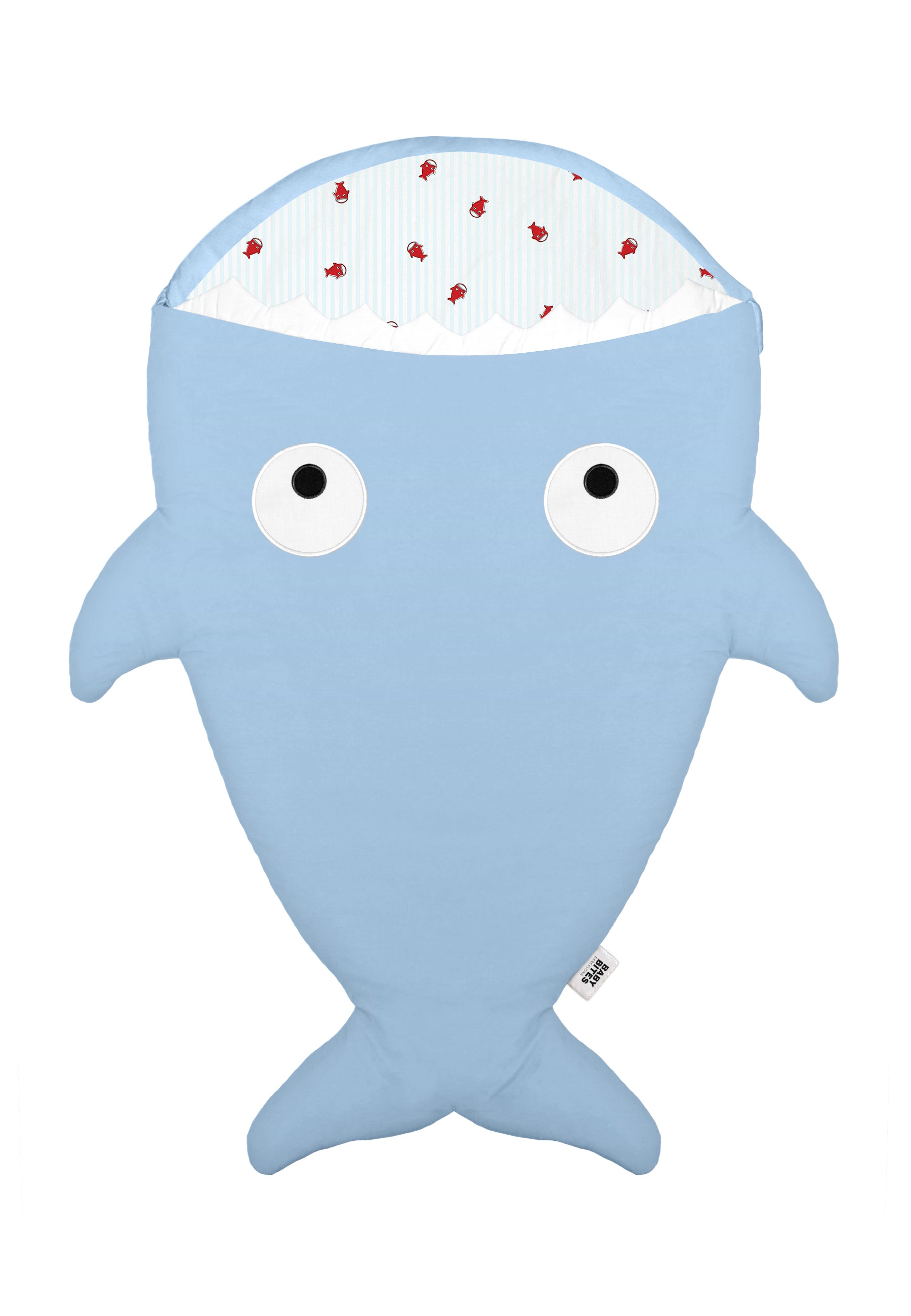 Baby Shark Sack - Light Blue - Sharky Stripes