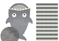 Baby Shark Sack - Denim - Stripes