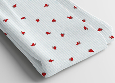 Mini Muslin 100% cotton - Sharky stripes print