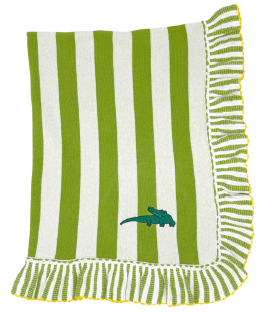 100% cotton blanket - Crocodile Stripes