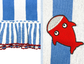 100% cotton blanket - Sharky Stripes
