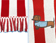 100% cotton blanket - Funny Teckel Stripes