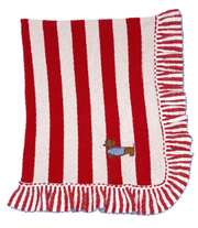 100% cotton blanket - Funny Teckel Stripes