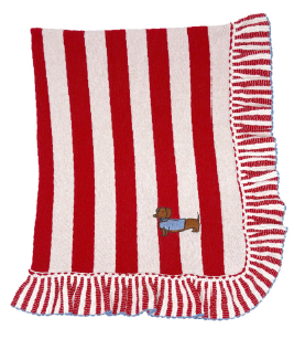 100% cotton blanket - Funny Teckel Stripes