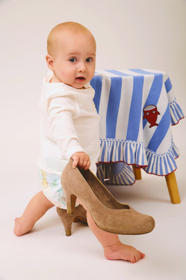 Manta 100% algodón - Sharky Stripes