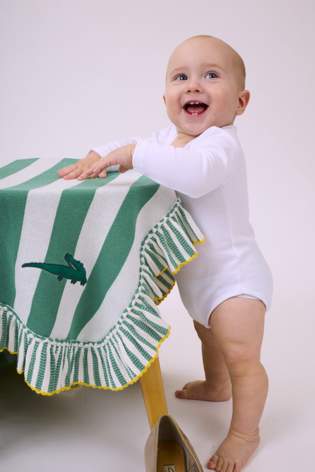 Manta 100% algodón - Crocodille Stripes