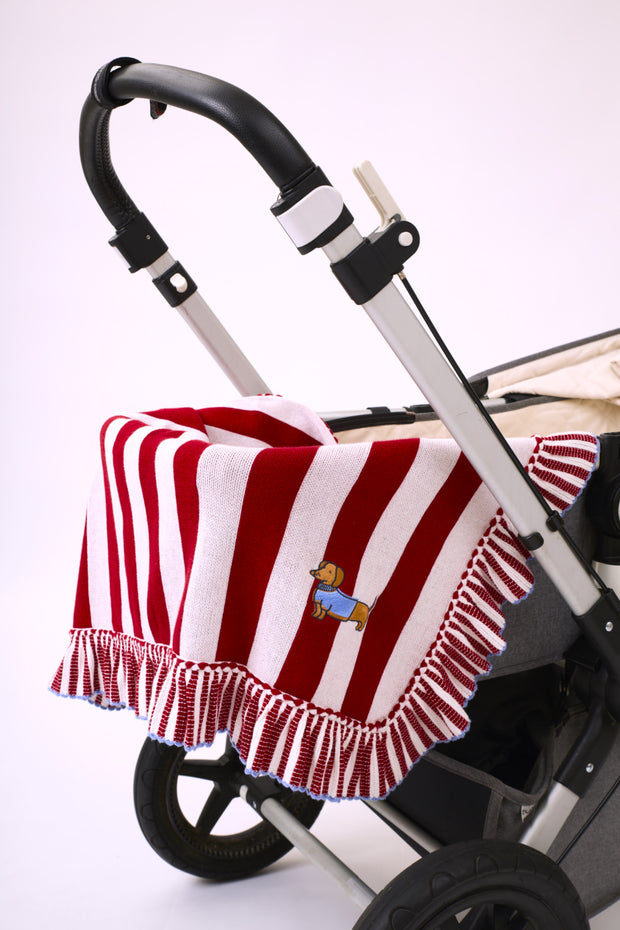 Manta 100% algodón - Funny Teckel Stripes