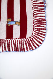 Manta 100% algodón - Funny Teckel Stripes