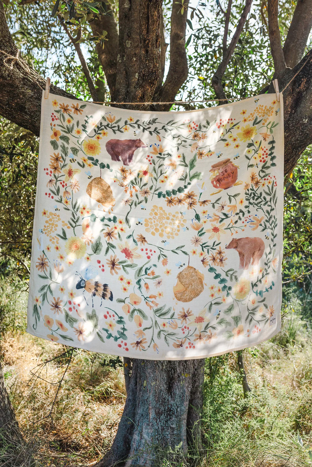 Mini Muslin 100% cotton - Cute bunnies print