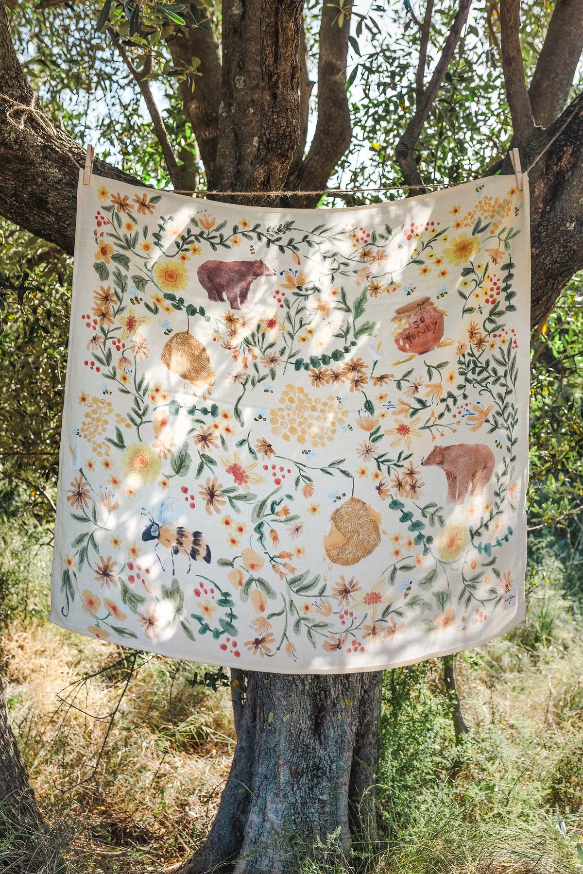 Mini Muslin 100% cotton - Cute bunnies print