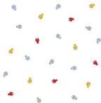 Muselina 100% algodón - Estampado sharky multicolor