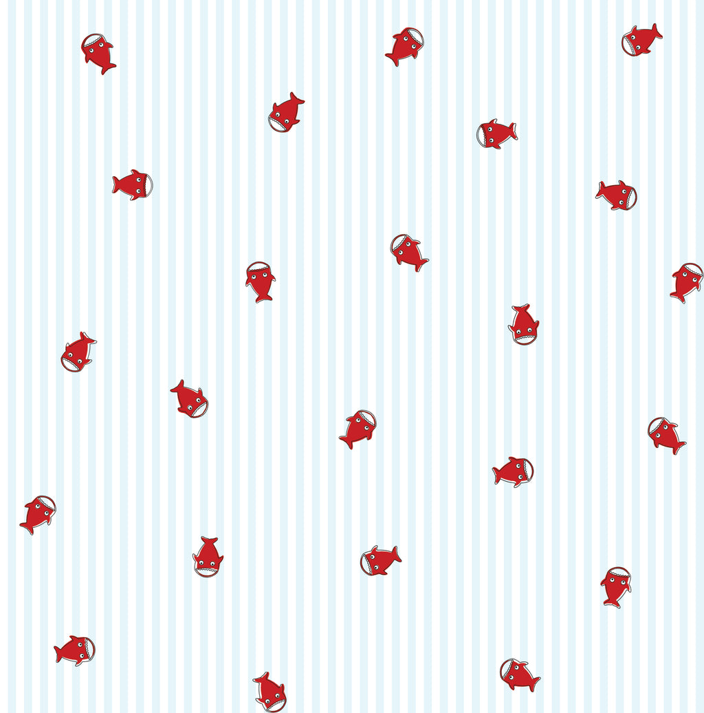 Baby Shark Sack - Light Blue - Sharky Stripes