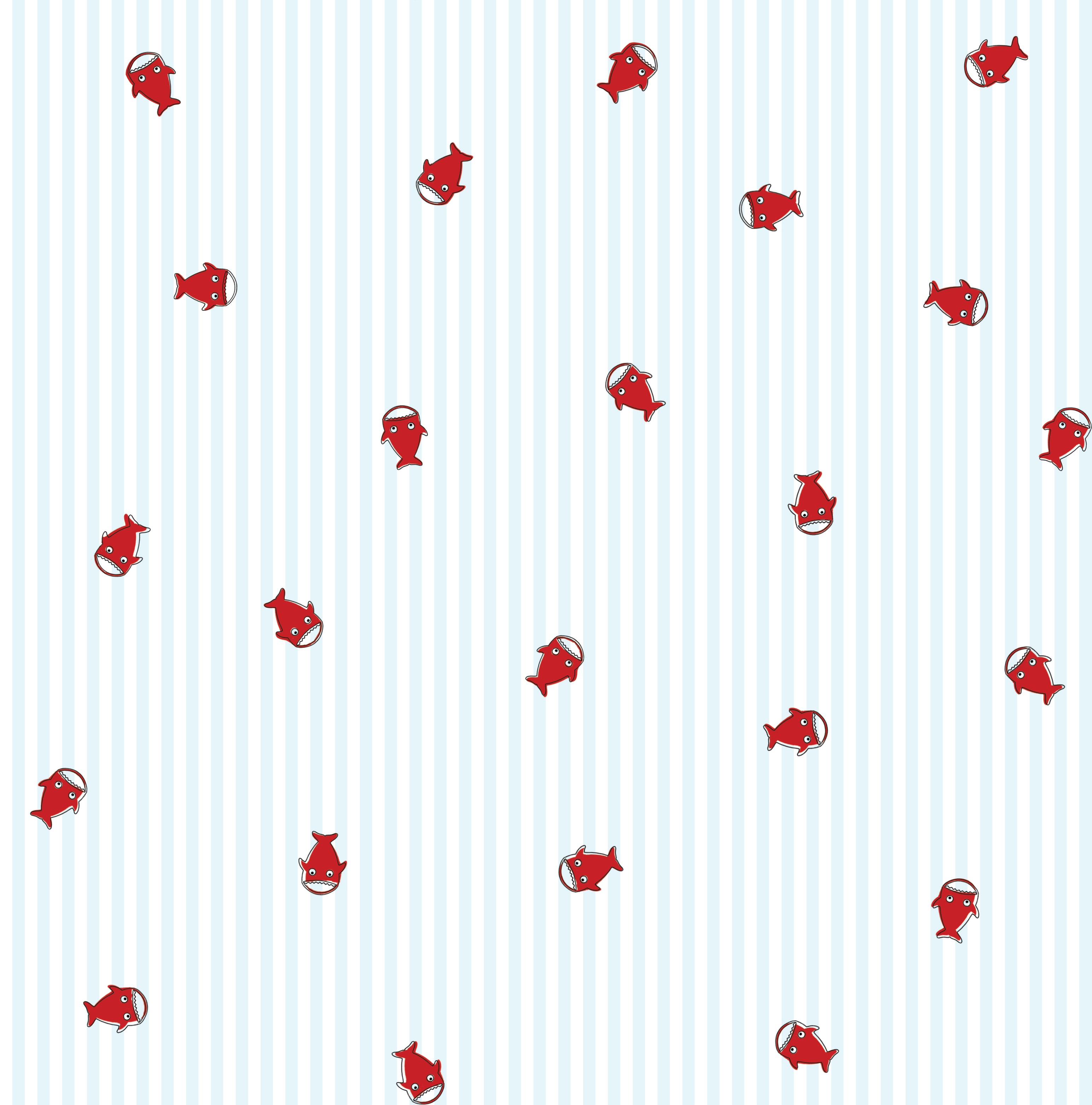 Baby Shark Sack - Light Blue - Sharky Stripes