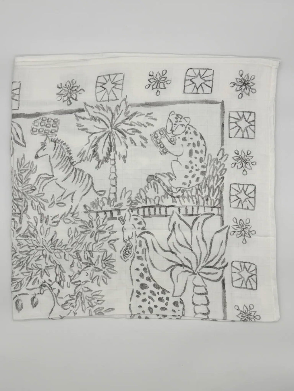Chocolate Jungle Muslin Bambo