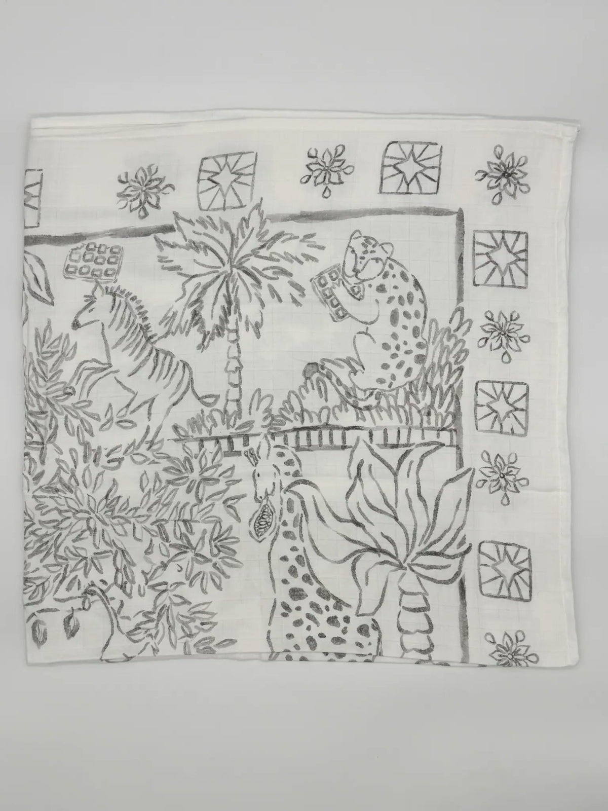 Chocolate Jungle Muslin Bambo