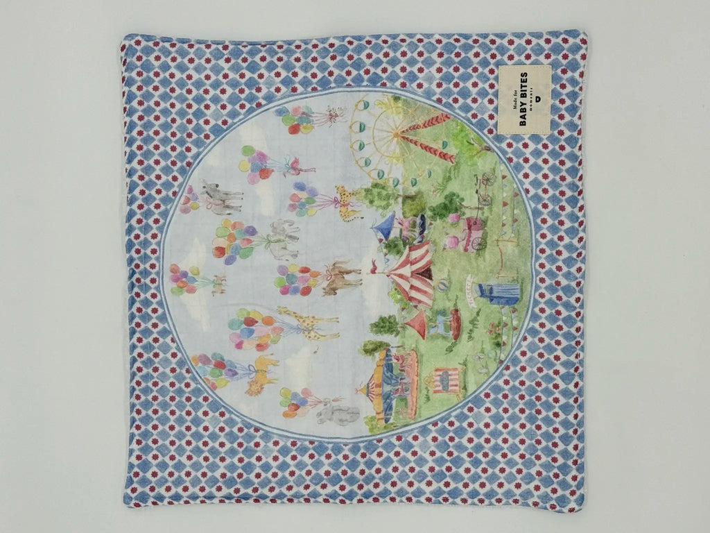 Mini Muslin 100% cotton - Cute bunnies print