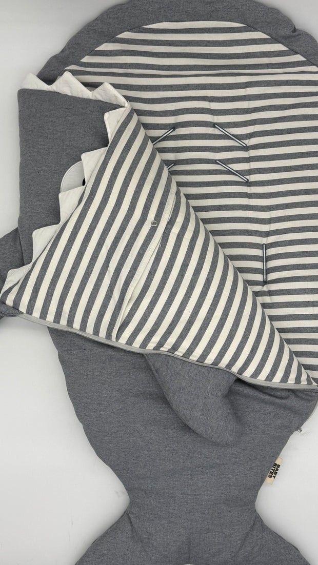 Baby Shark Sack - Denim - Stripes