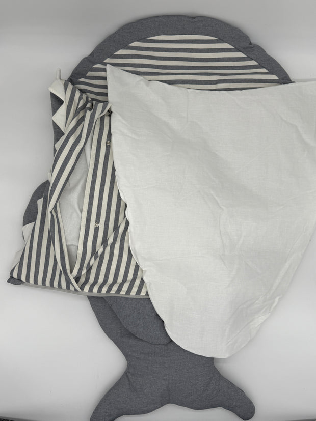 Baby Shark Sack - Denim - Stripes