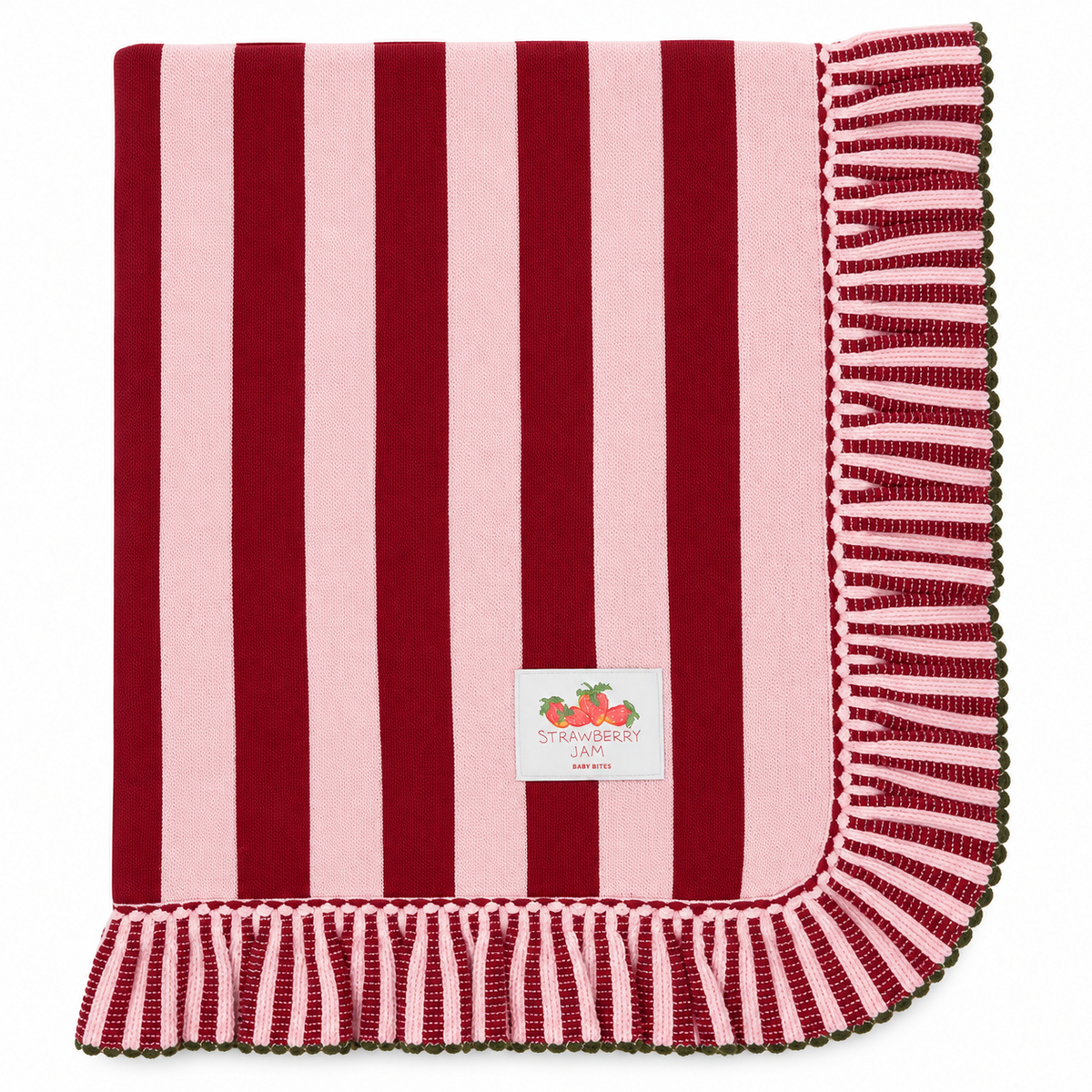 Strawberry Blanket Red/Pink 100% Algodon