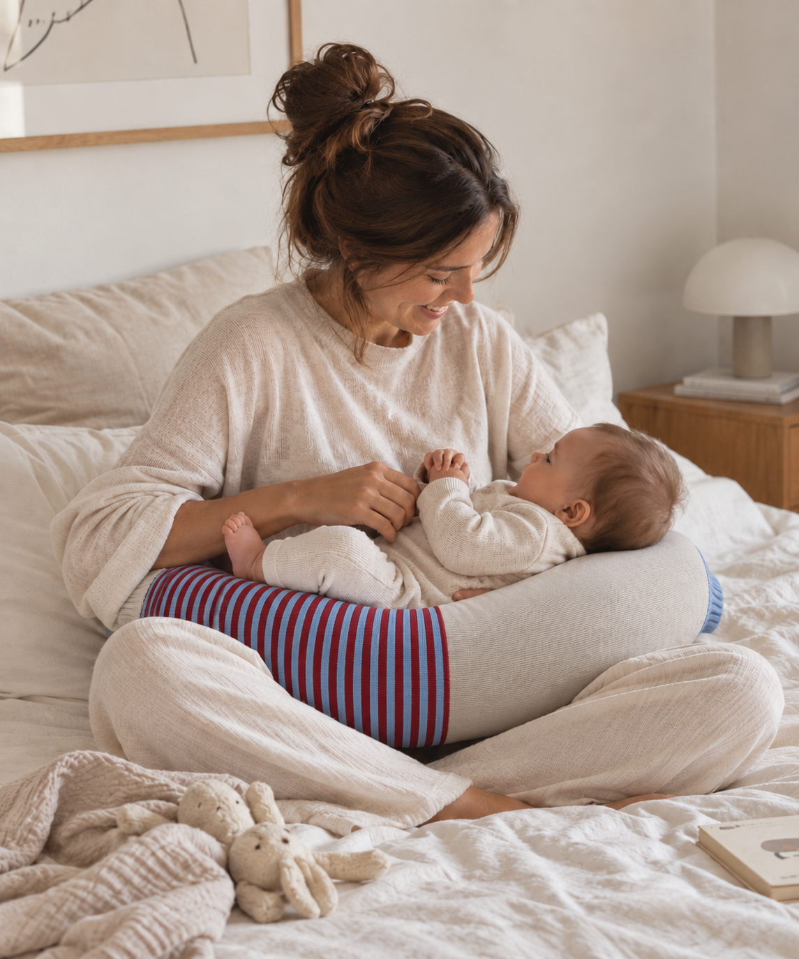 Cojín de Lactancia Baby Bites – Rojo & Azul