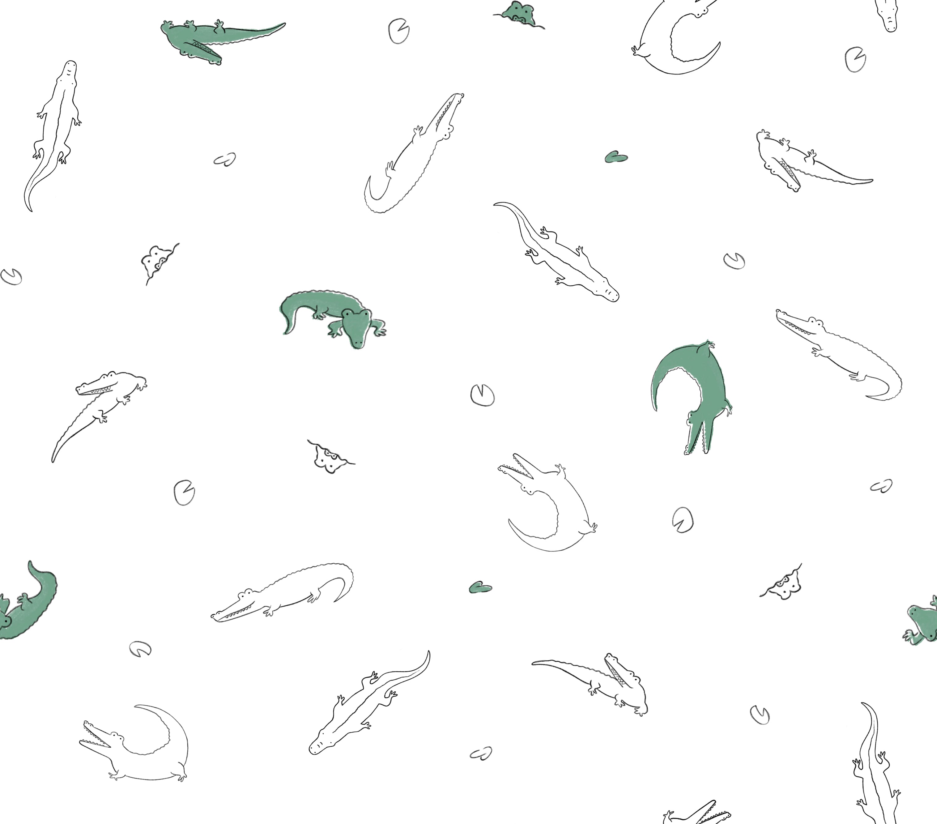 Muselina 100% algodón - Estampado crocodile