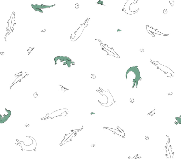 Mini Muslin 100% cotton - Crocodile print