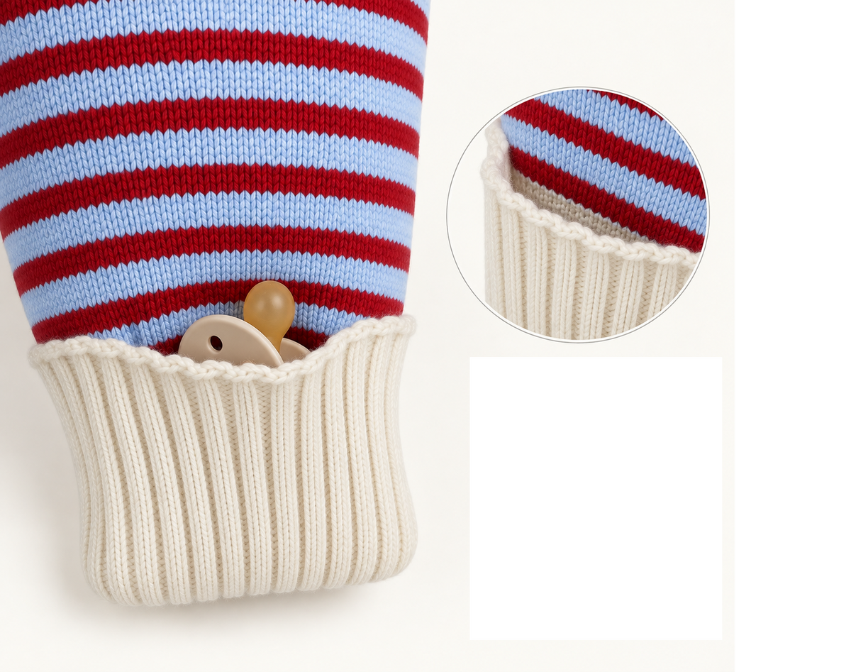 Circus Fair Knitted Pacifier Clip