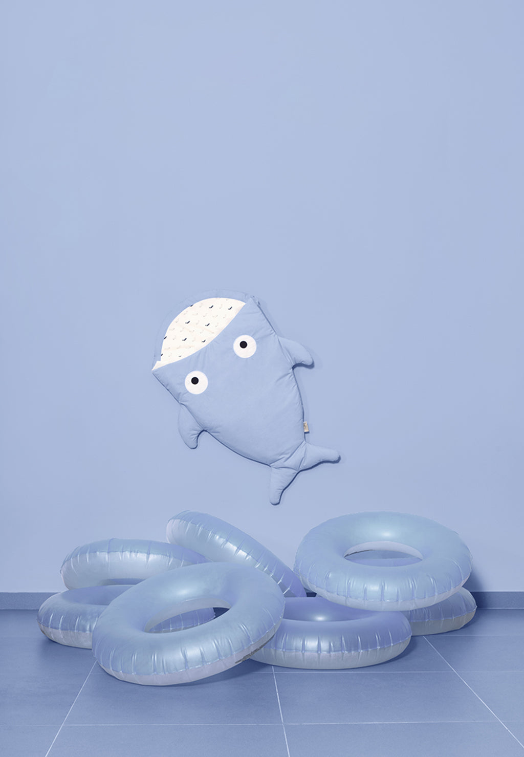 Baby Shark Sack - Light Blue - Sharky Stripes