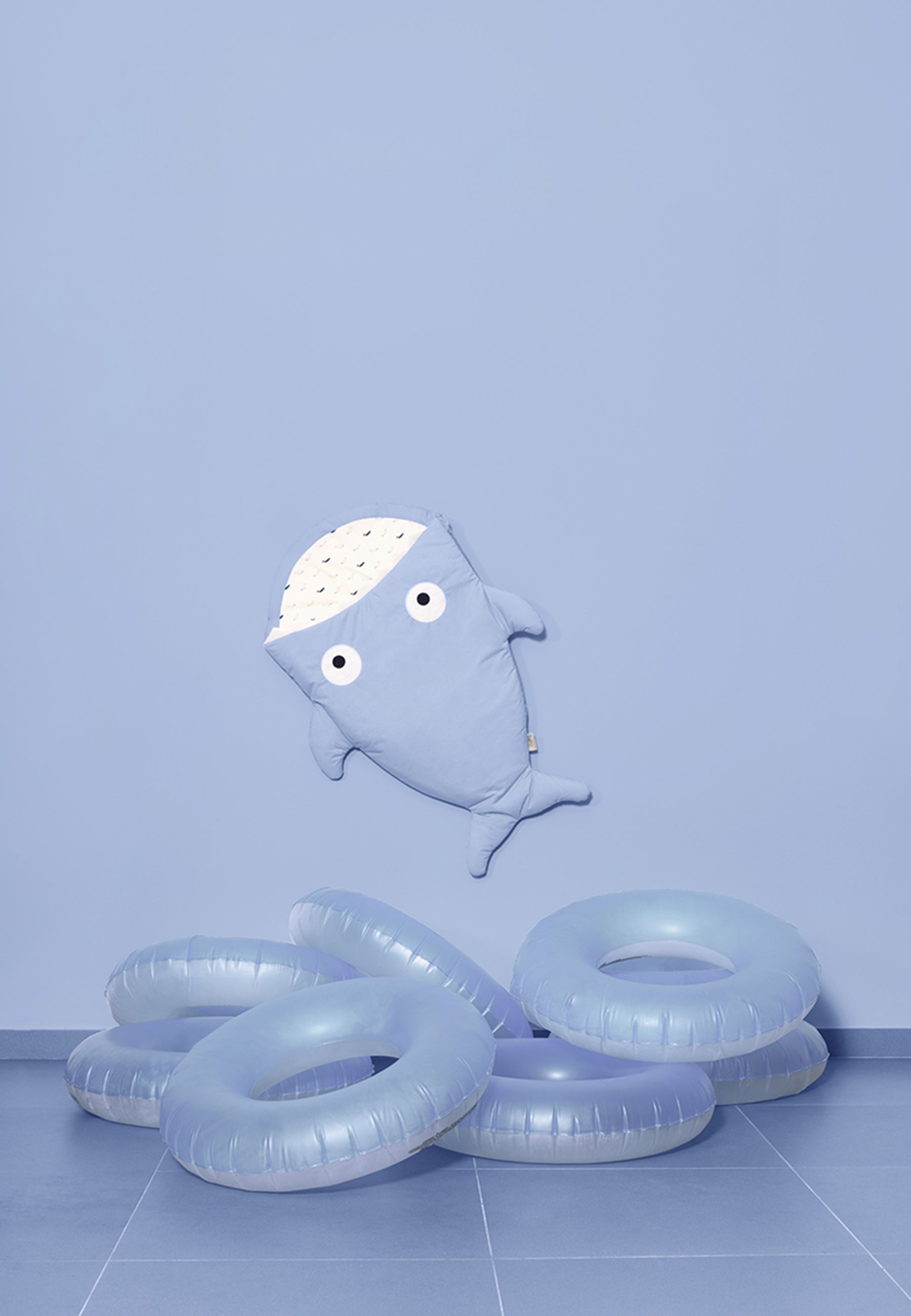 Baby Shark Sack - Light Blue - Sharky Stripes