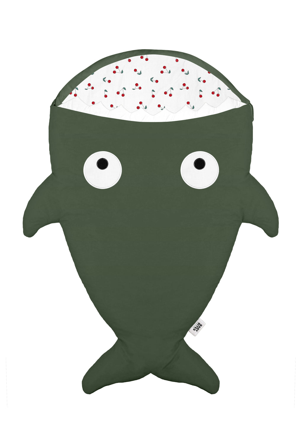 Shark Footmuff for babies - Kaki & Cherries