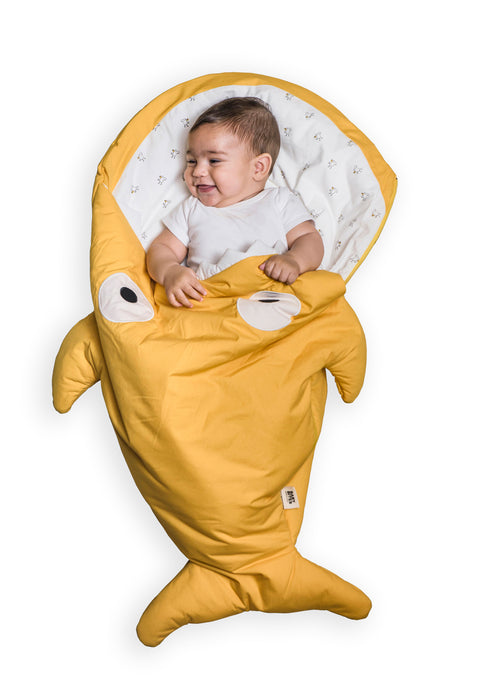 Saco de dormir para bebé, saco de dormir para recién nacido con forma de  tiburón usable para bebés de 0 a 12 meses (amarillo)