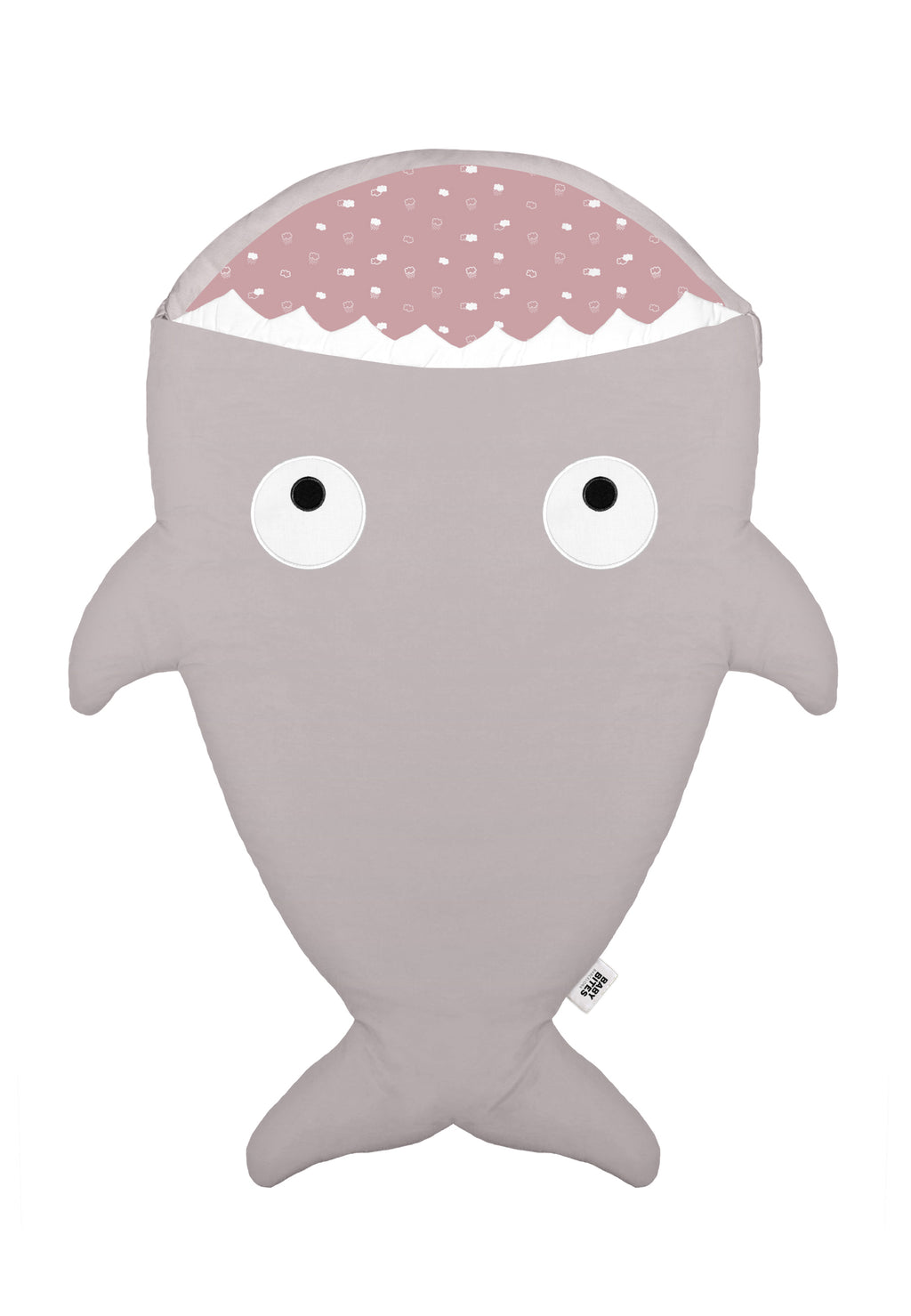 Saco Tiburón para bebé - Gris Piedra - Nubes Rosas