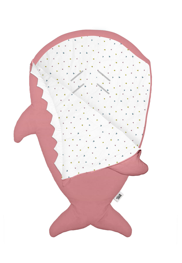 Saco Tiburón para bebé - Rosa - Mariposas