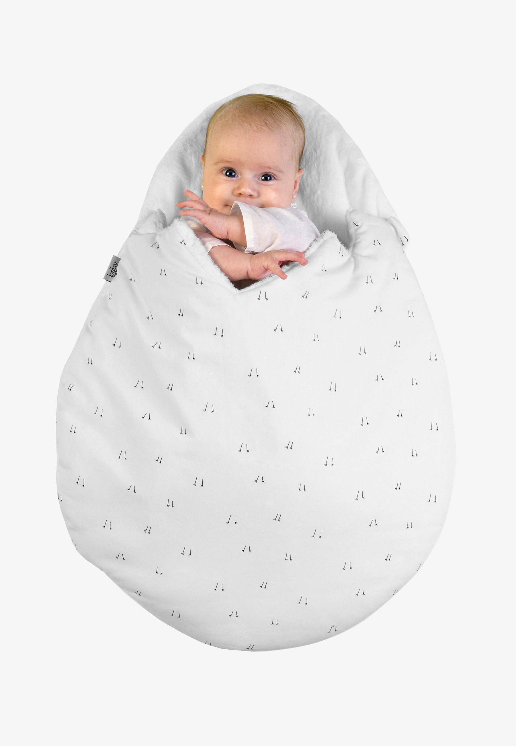 Egg sleeping bag for new borns - Chick legs pattern