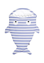 Shark Sleeping Bag for Newborns - Blue Stripes