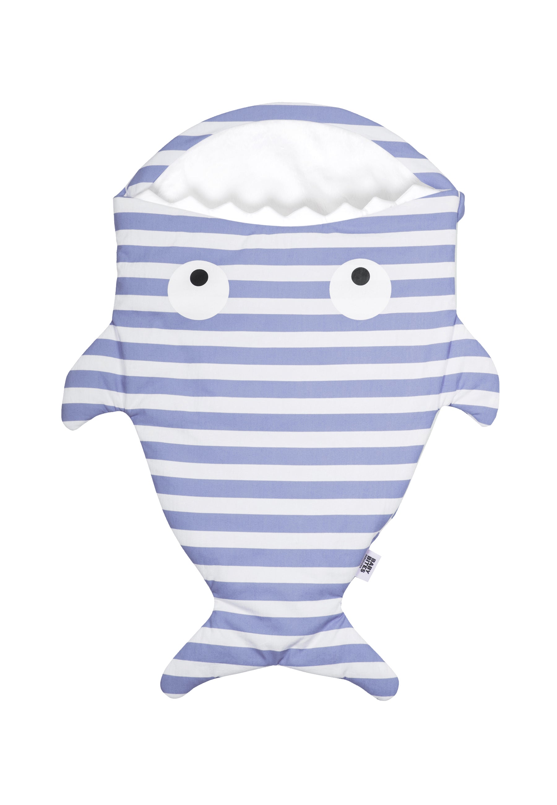 Shark Sleeping Bag for Newborns - Blue Stripes