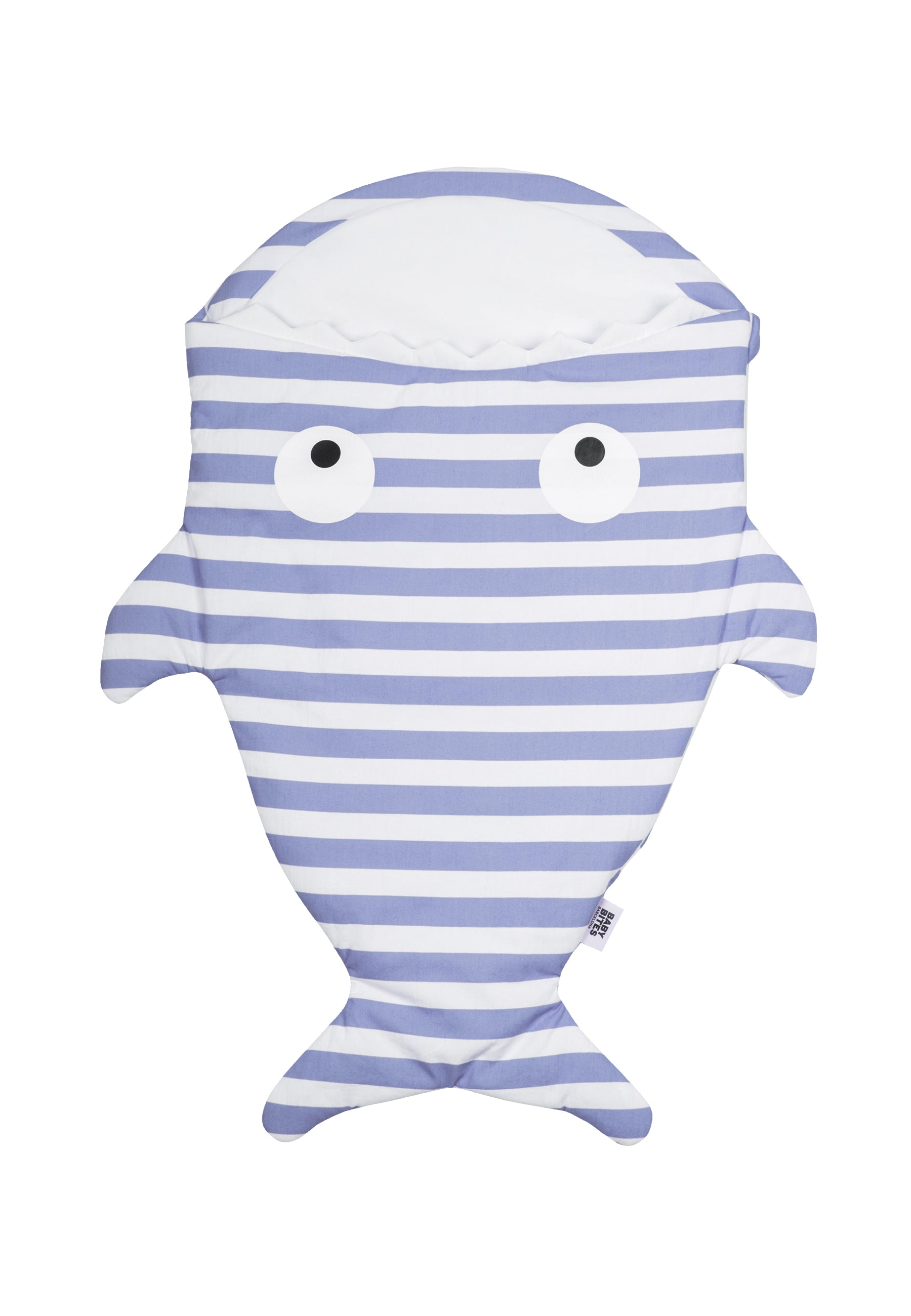 Shark Sleeping Bag for Newborns - Blue Stripes