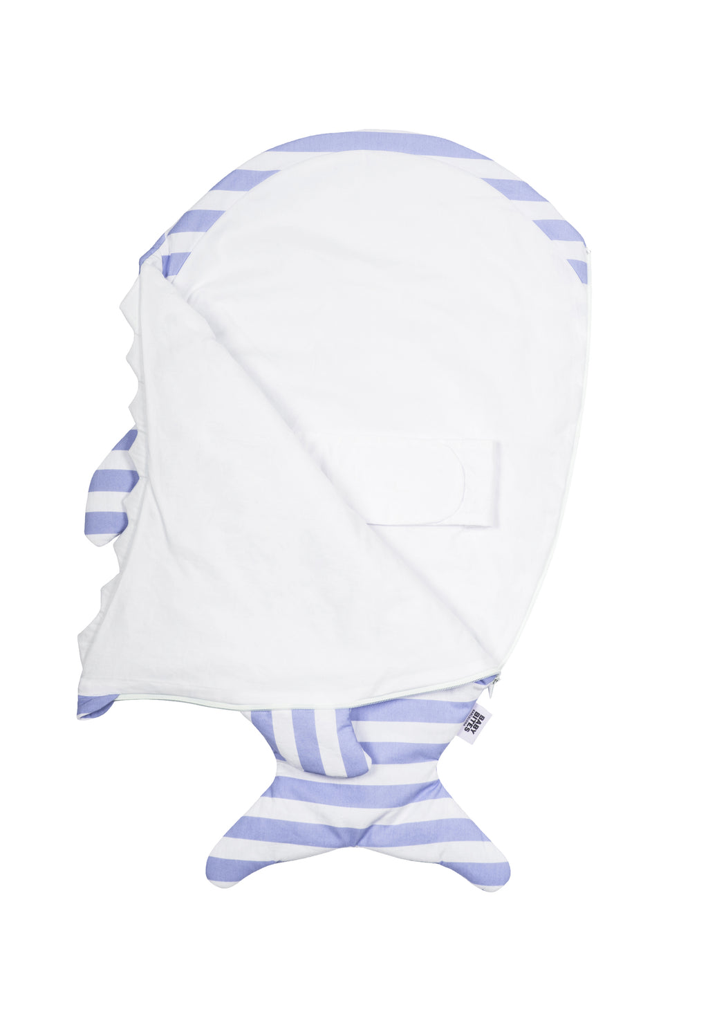Shark Sleeping Bag for Newborns - Blue Stripes