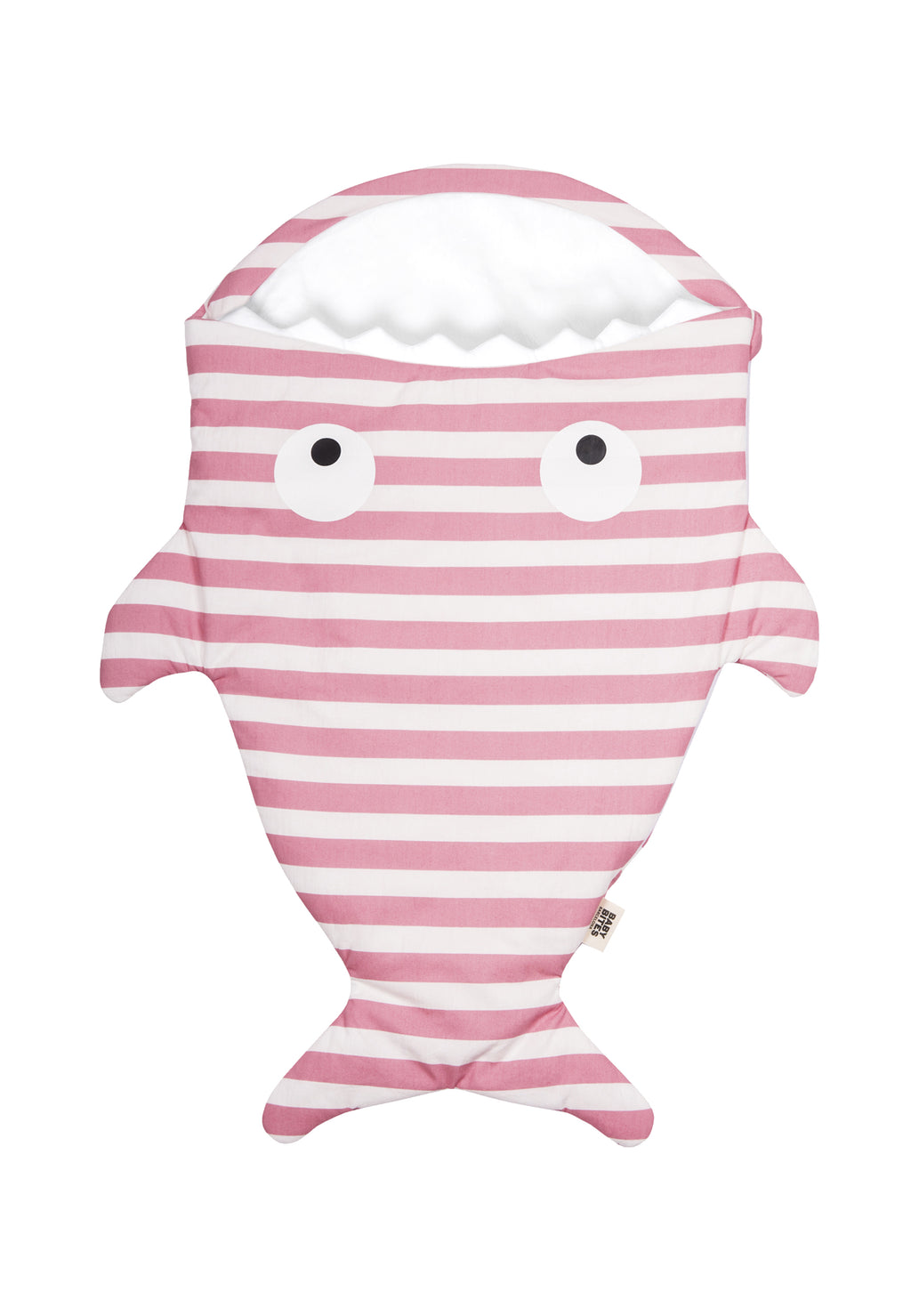 Shark Sleeping Bag for Newborns - Pink Stripes
