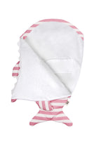 Shark Sleeping Bag for Newborns - Pink Stripes