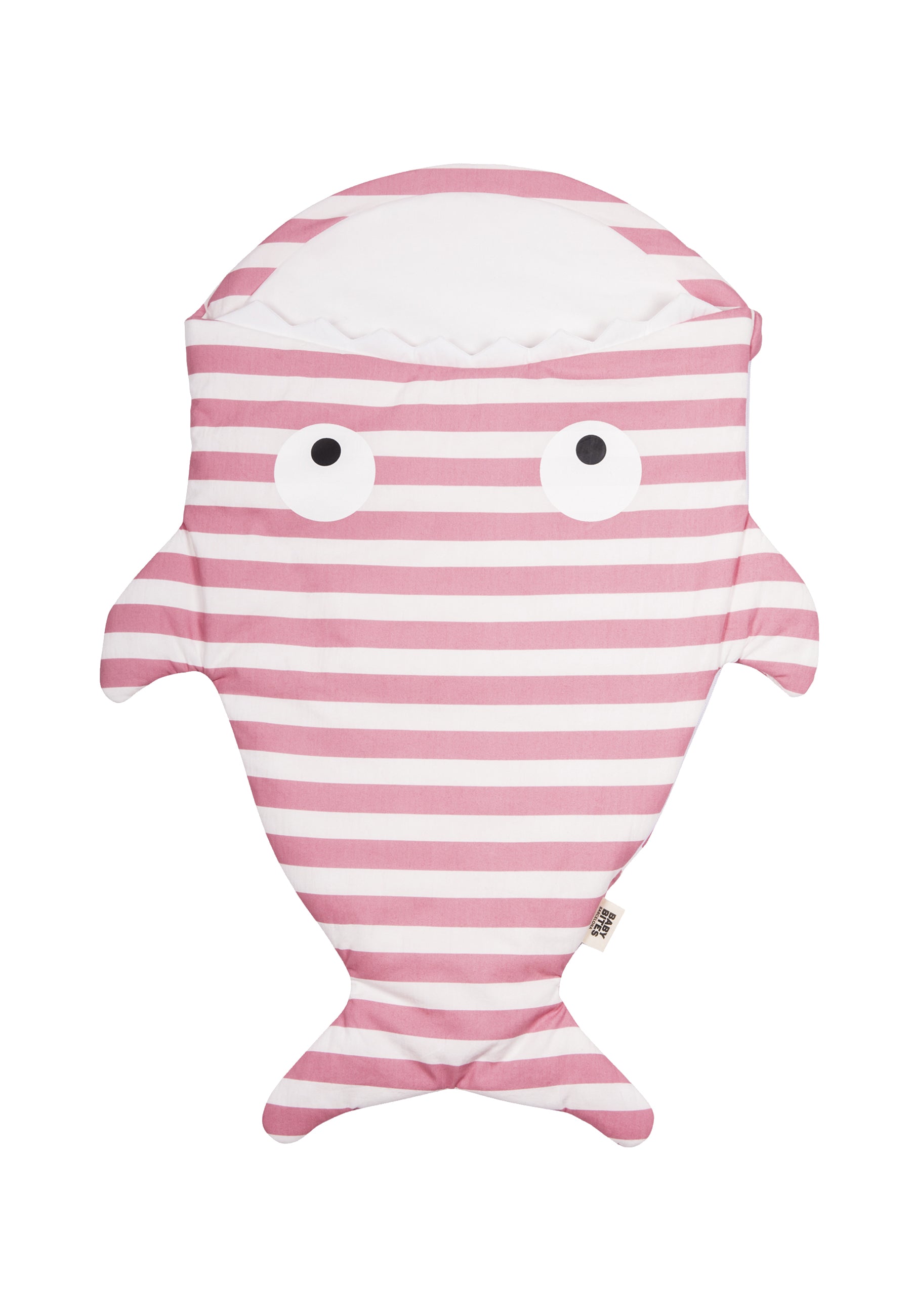 Shark Sleeping Bag for Newborns - Pink Stripes