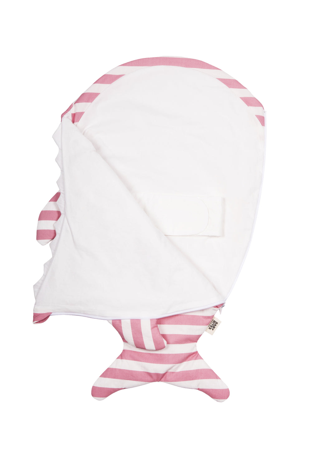 Shark Sleeping Bag for Newborns - Pink Stripes