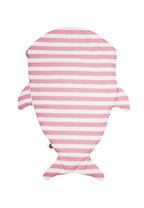Shark Sleeping Bag for Newborns - Pink Stripes