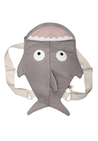 Mochila Tiburón para bebé - Gris Piedra