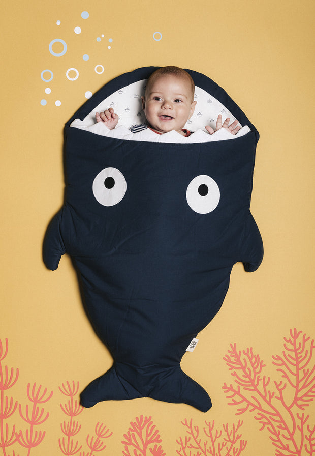 Saco Tiburón para bebé - Azul Marino - Barco papel