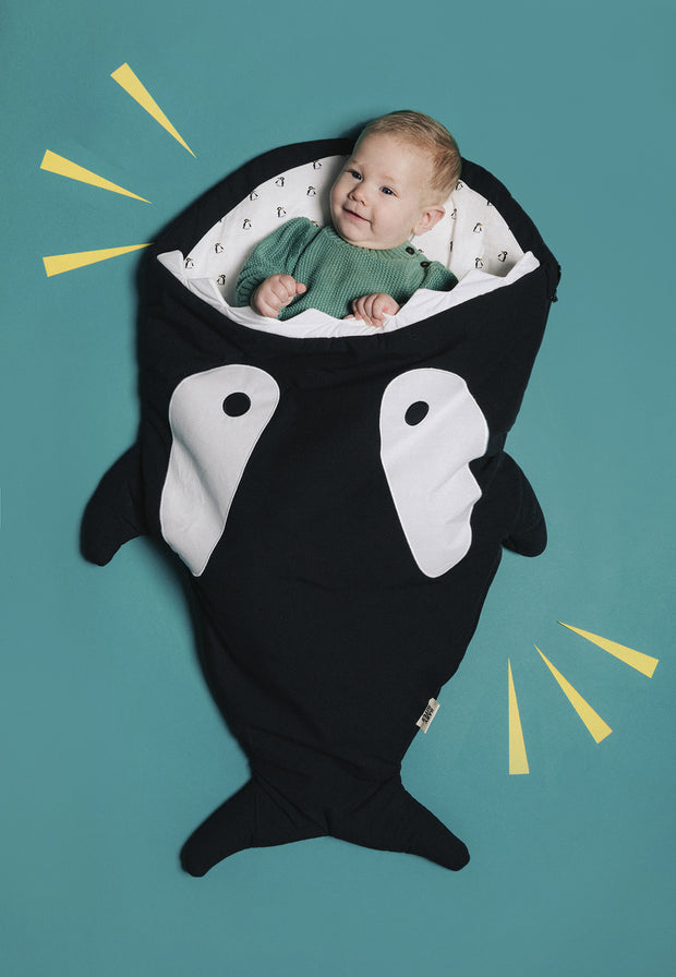 Saco Orca para bebé - Negro - Pingüinos