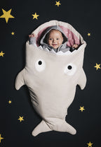 Saco Tiburón para bebé - Gris Piedra - Nubes Rosas