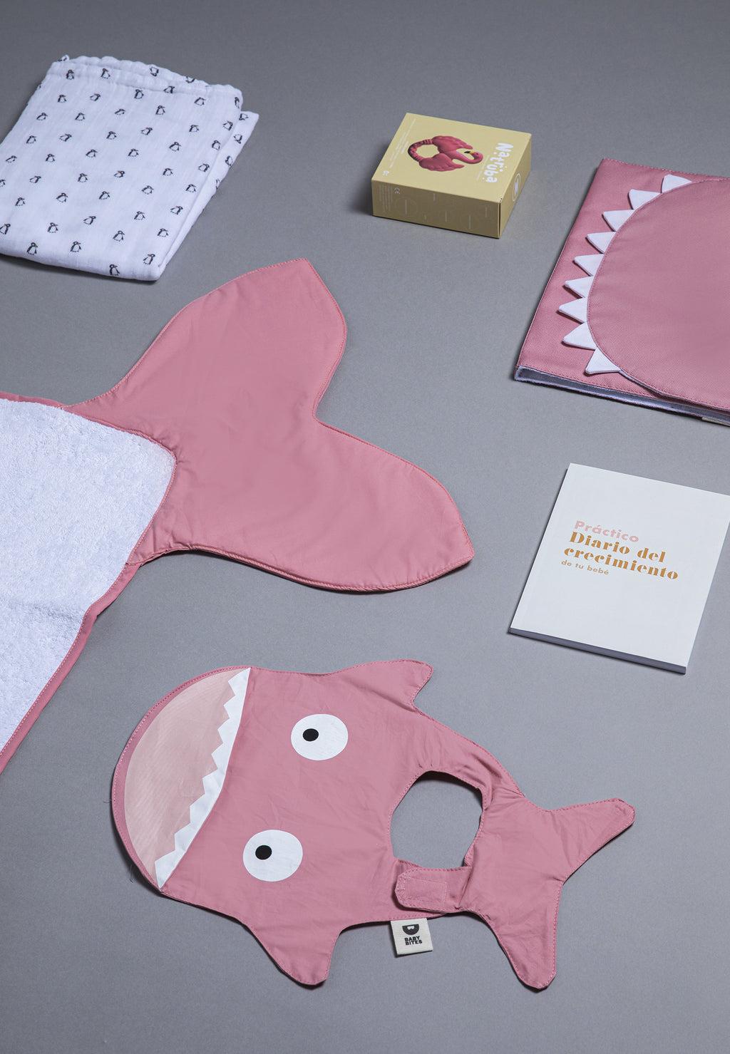 Pink Shark Waterproof Bib