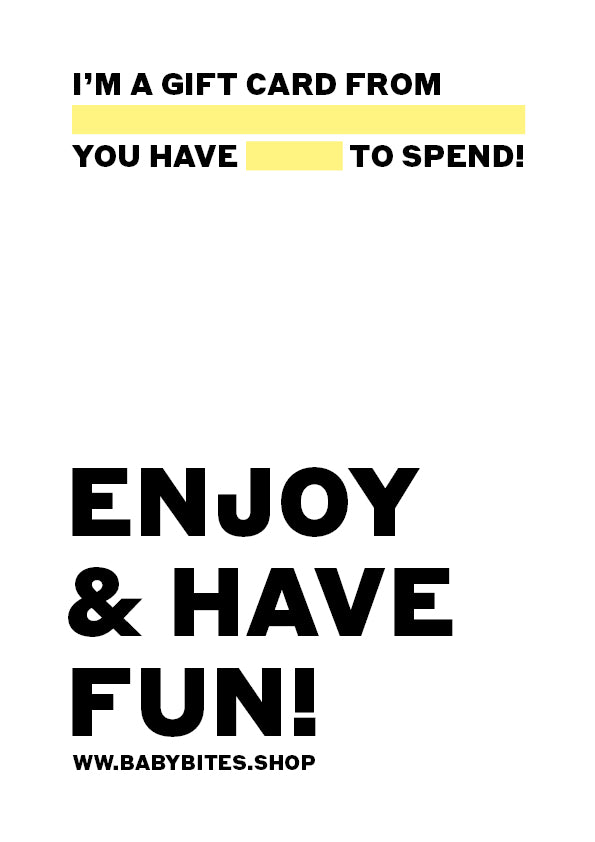 Tarjeta regalo Baby Bites